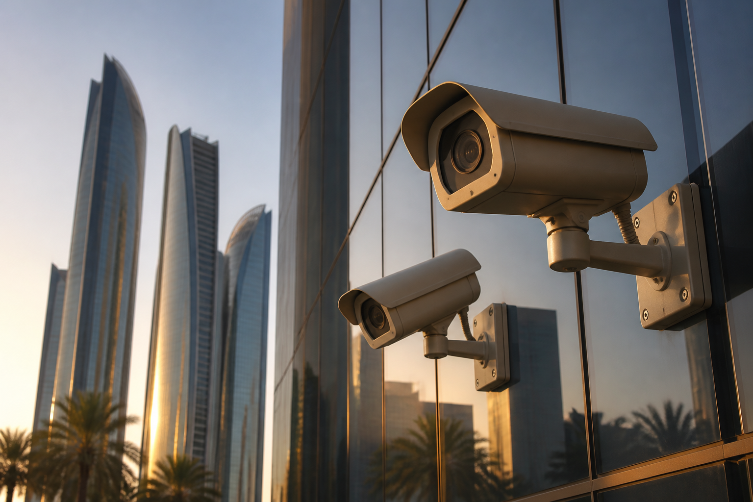 IP CCTV on modern UAE building
